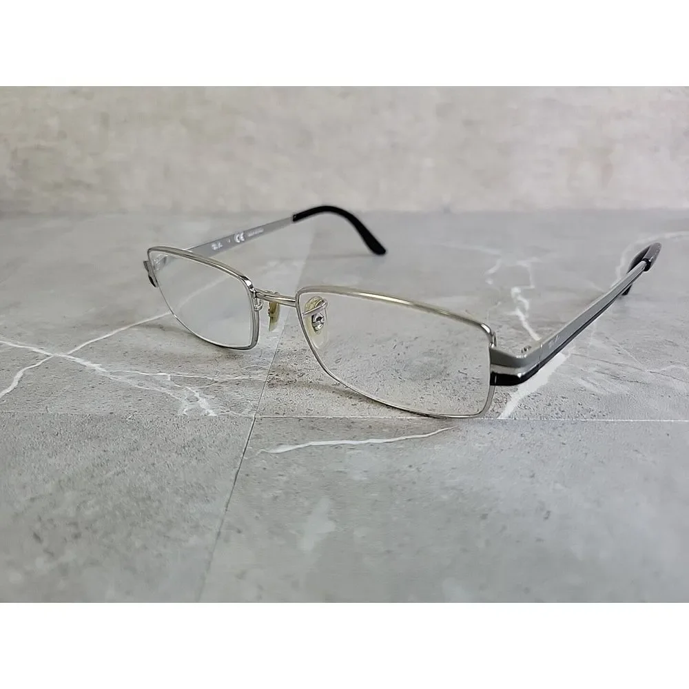 Ray Ban‎ RB6184 2634 Silver Rectangle Eyeglasses Frames Only 51-17 140